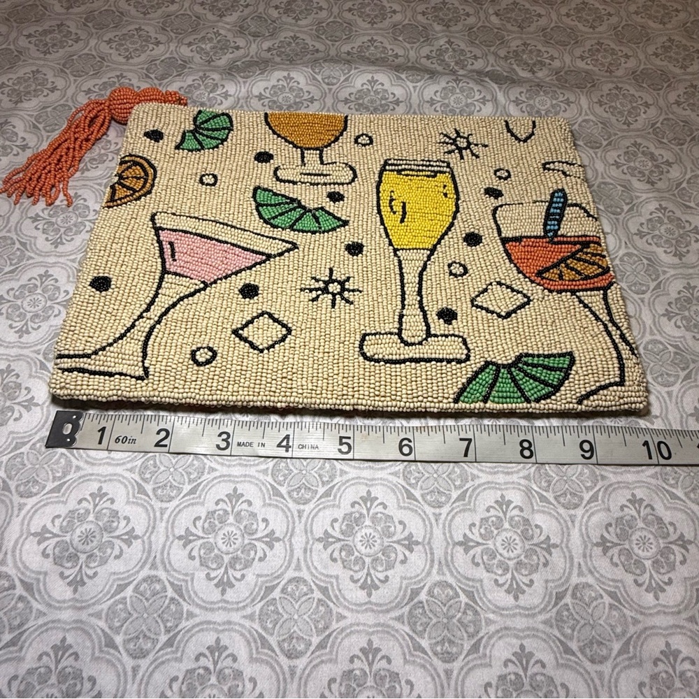 NWOT The Fiona Large Beaded Pouch  Color: Cocktails - Picture 12 of 14
